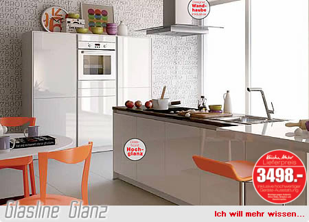 Küchenblock Glasline Glanz